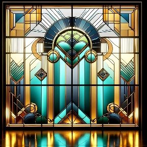 art deco vitraux
