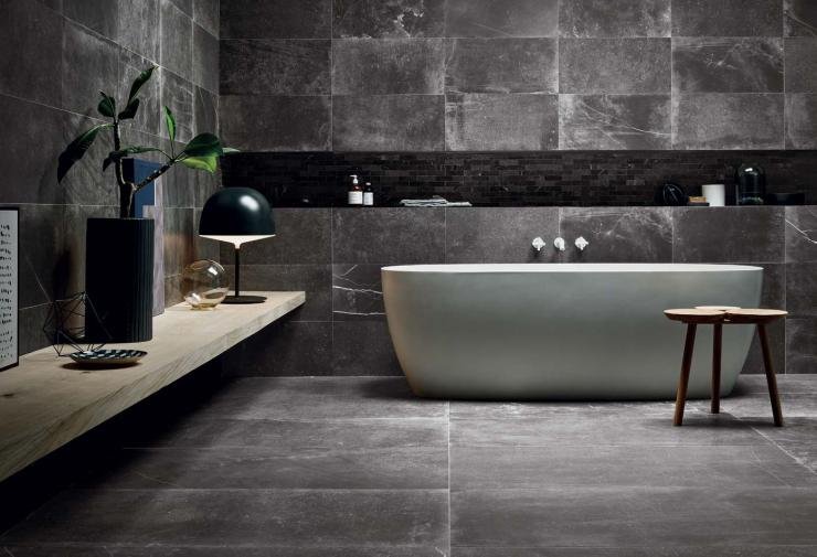Carrelage Noir pour Salle de Bain
