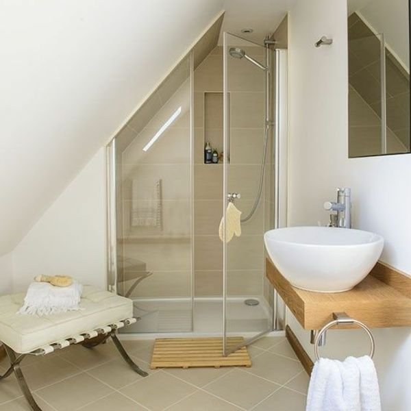 douche sous pente