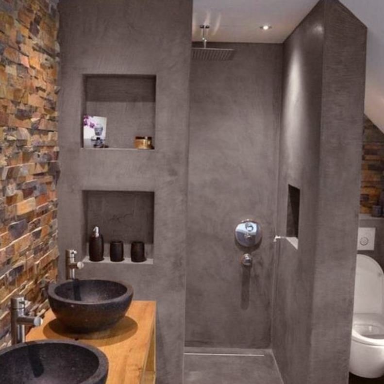Béton Ciré dans une Salle de Bain