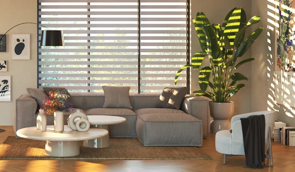 store sur baie vitrée