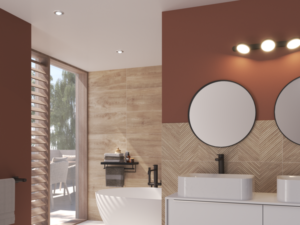 Salle de Bain Bois et Pierre