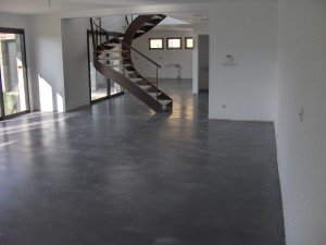 sol en béton cire