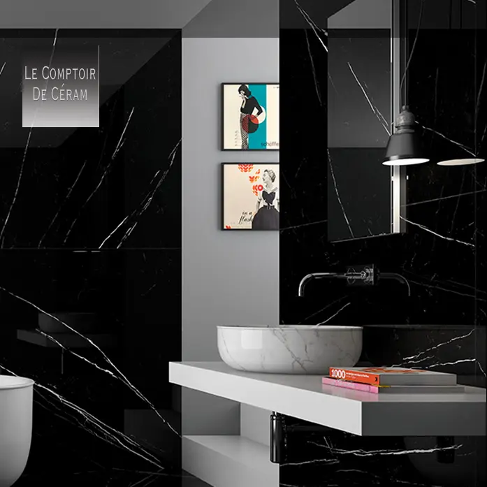 Carrelage Noir pour Salle de Bain