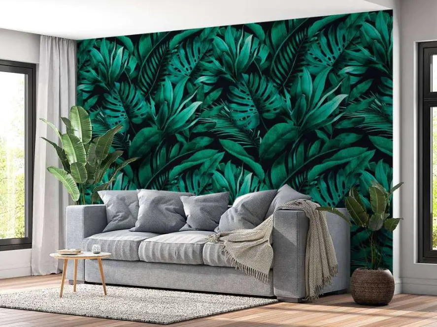 Papier Peint Feuillage Vert