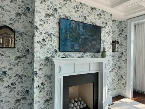 papier peint vintage fleuri