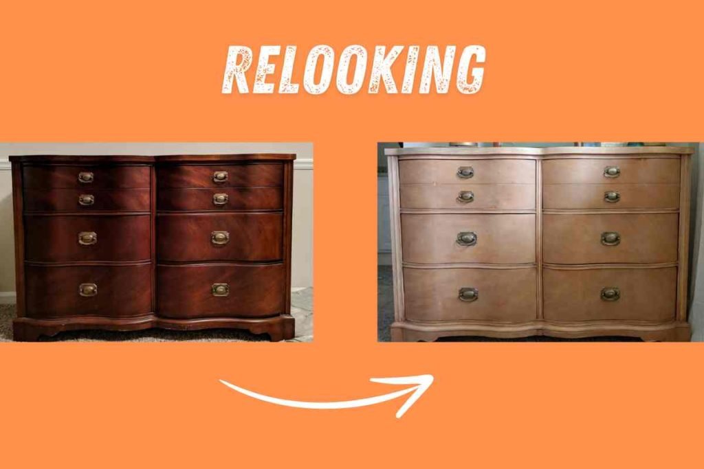 relooking meuble merisier avant-après