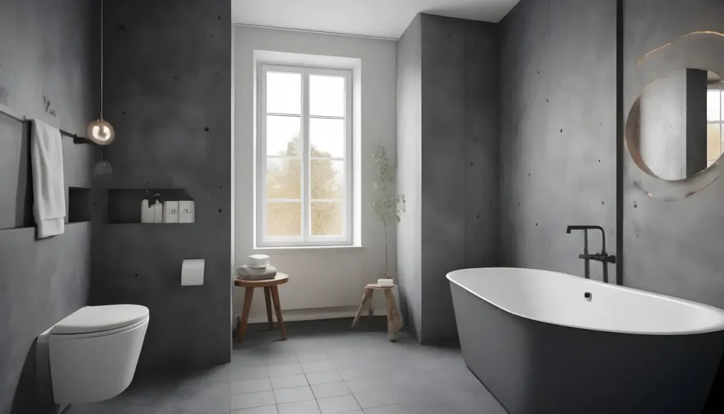 Béton Ciré dans une Salle de Bain