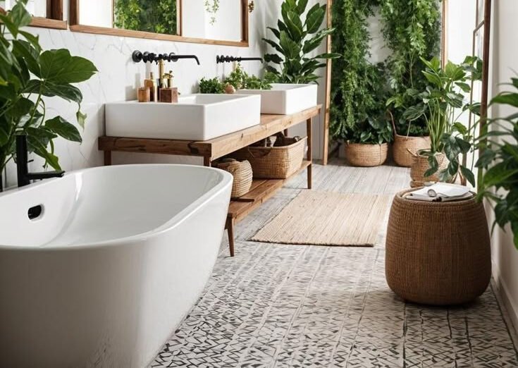 déco salle de bain nature