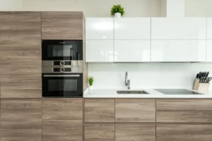 Plan de travail de cuisine peint et résistant à la chaleur