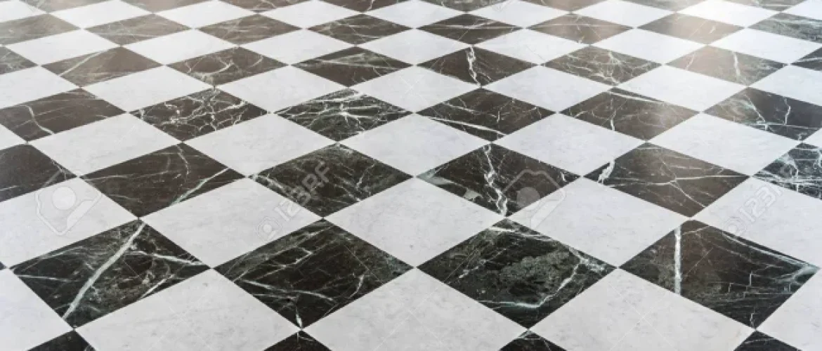 carreaux blanc et noir