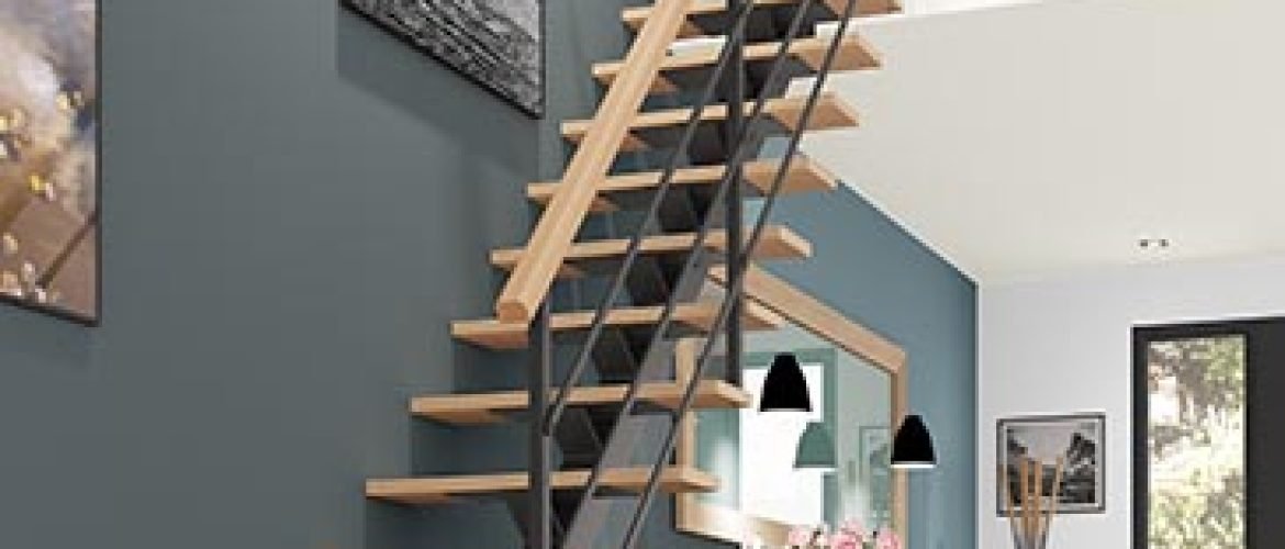 escalier bois et fer