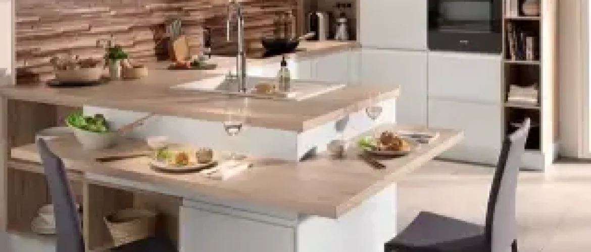cuisine avec ilot central table