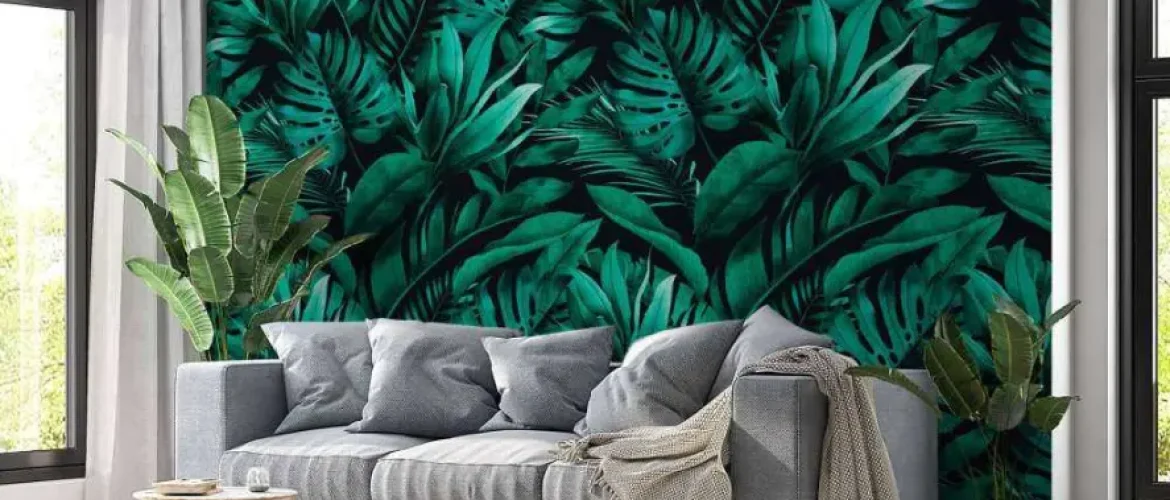 Papier Peint Feuillage Vert