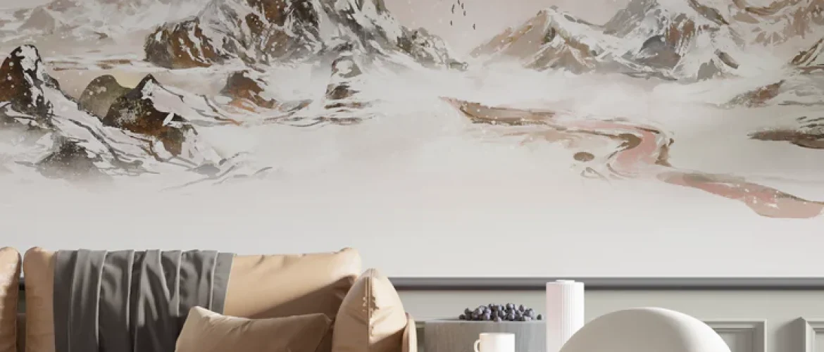 le papier peint panoramique montagne