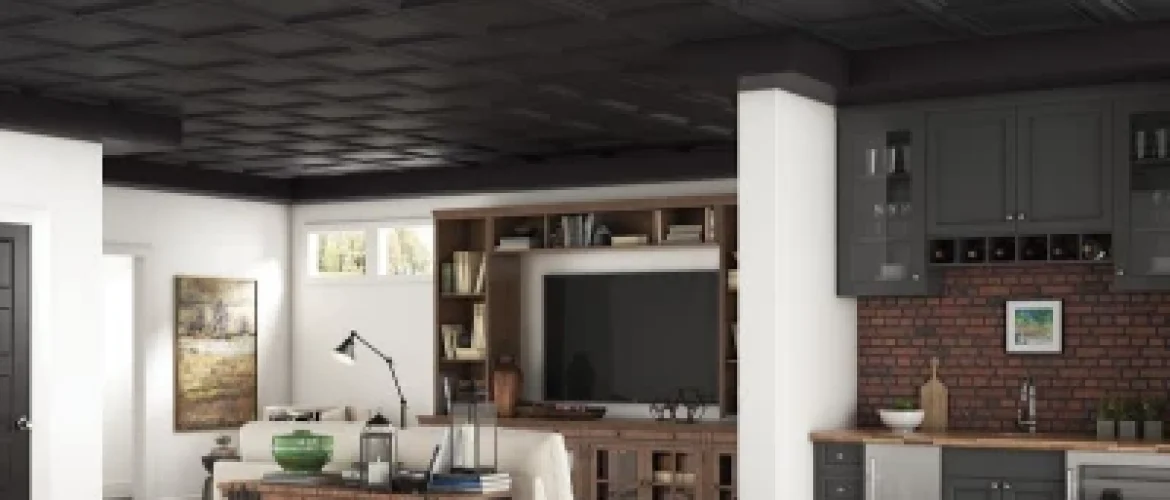 pla noir-uniforme-effet-caissons-armstrong-ceilings