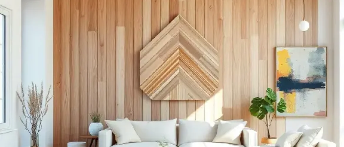 salon-avec-deco-murale-bois-tendance